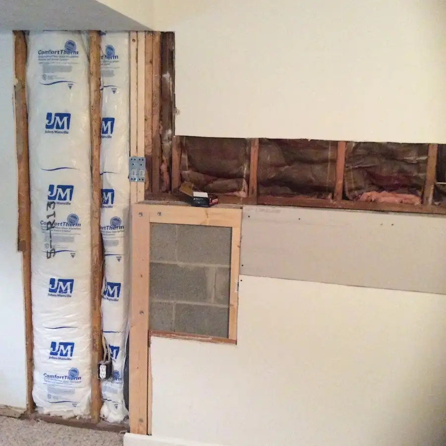 Wall insulation replacement during Contents Cleaning & Restoration in Sunbury